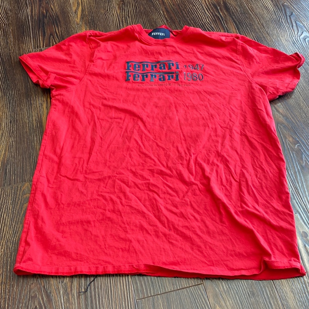🔥🔥🔥Mens short sleeve Ferrari t shirt red amazing shape 10/10🔥🔥🔥 size xxxl